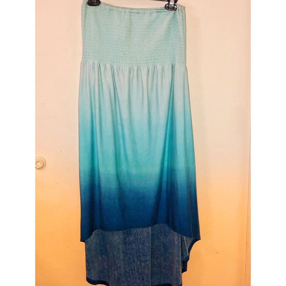 Strapless cotton dress